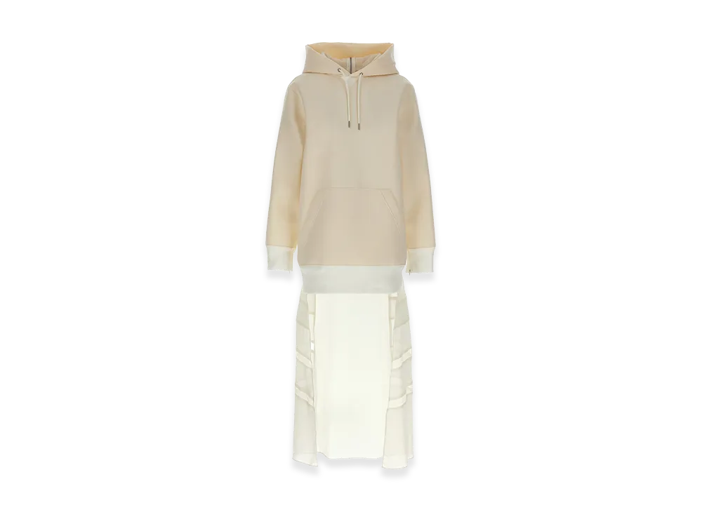 sacai Women's Suiting Bonding Mix Dress "Ivory"