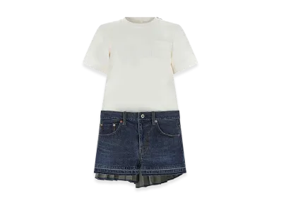 sacai Women's Denim Dress "White/Blue"