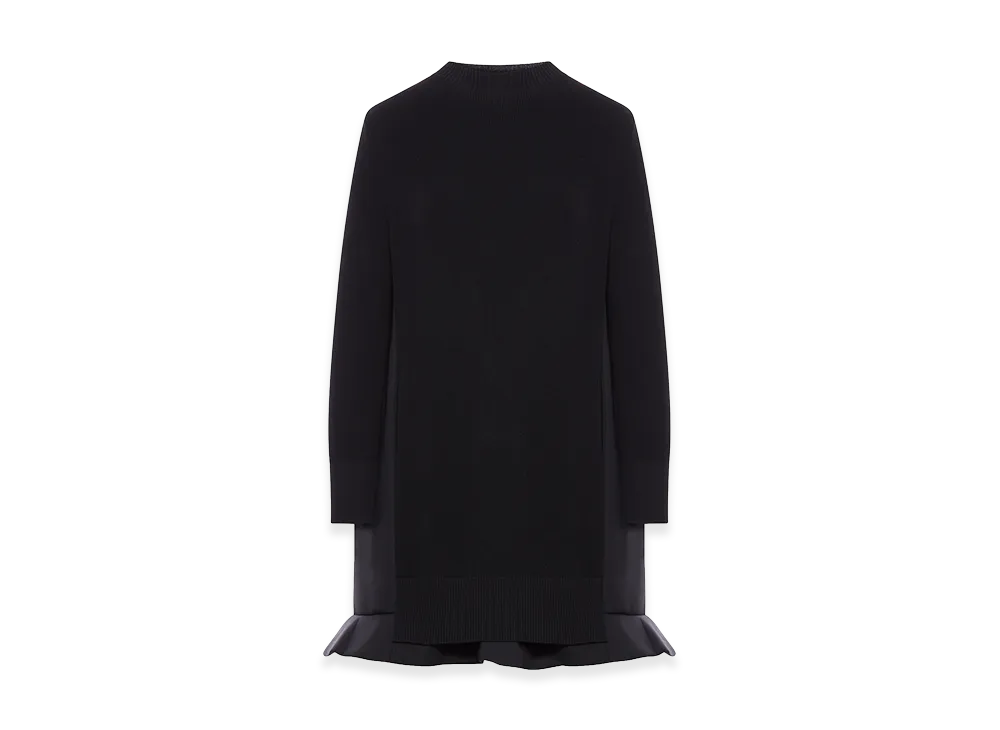 sacai Women's Neoprene Dress With Mesh Inserts "Black"