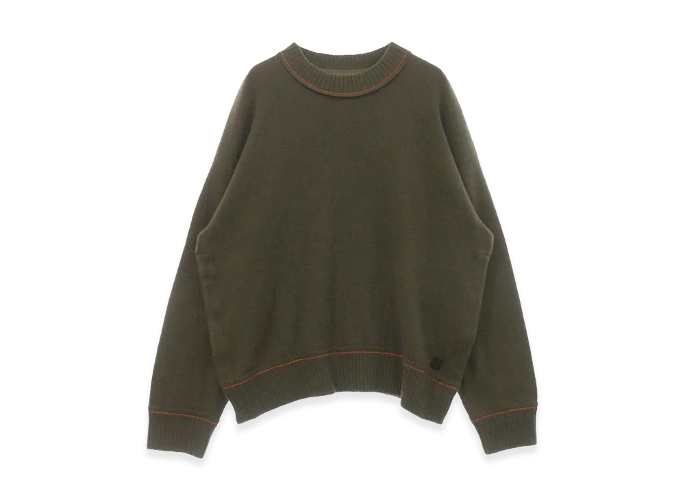 sacai Cashmere Knit Pullover "Khaki/Orange"