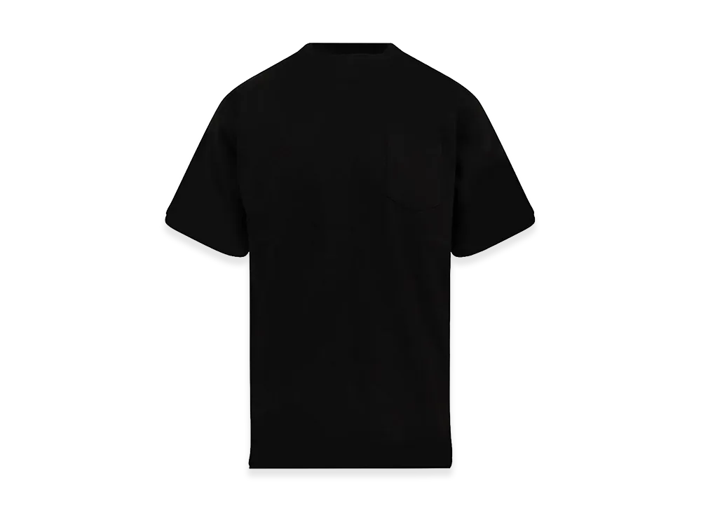 sacai Cotton T-Shirt with Nylon Inserts "Black"