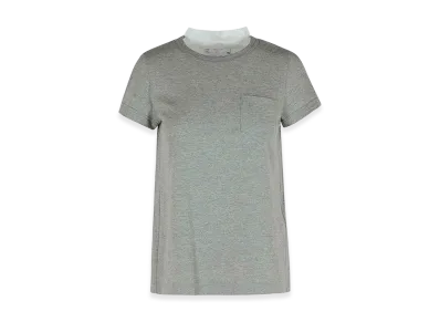 sacai Women's Cotton T-Shirt "Gray"