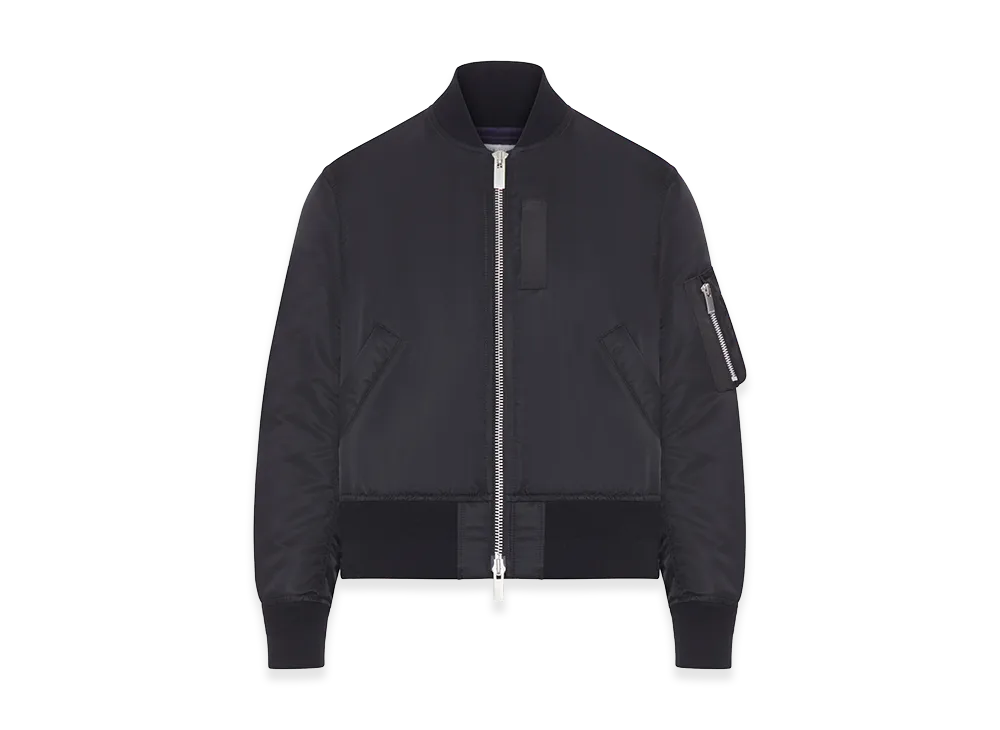 sacai Women's Nylon Bomber Jacket with Zip "Black"
