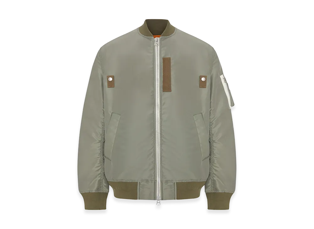 sacai Nylon Bomber Jacket with Zip "Green"