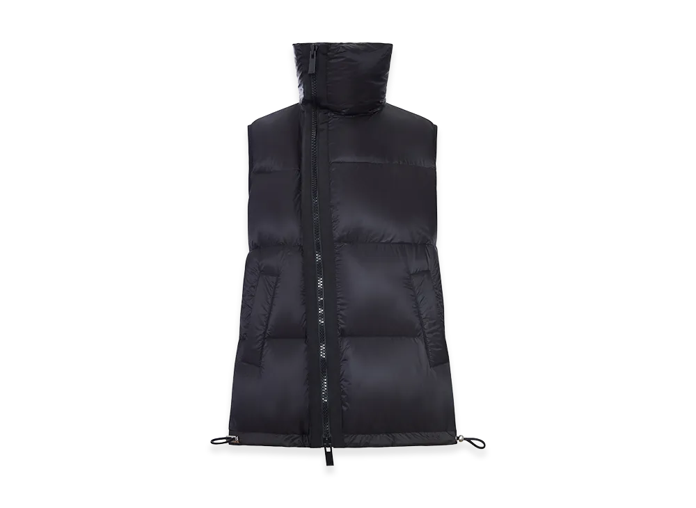 sacai Women's Nylon Vest with High Collar and Drawstring "Black"