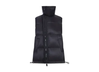 sacai Women's Nylon Vest with High Collar and Drawstring "Black"