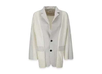sacai Women's Suiting x Knit Jacket "Light Beige"