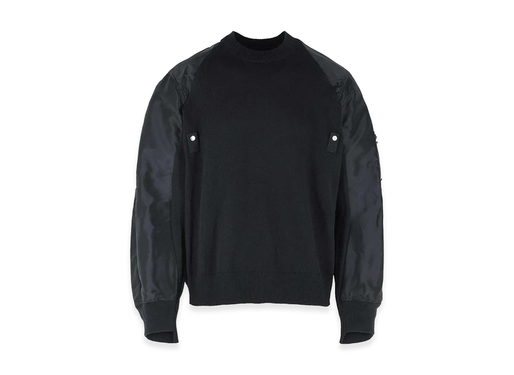 sacai Cotton Blend Sweater "Black"