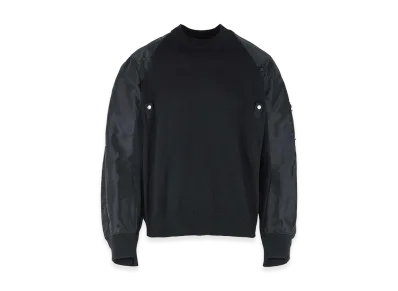 sacai Cotton Blend Sweater "Black"