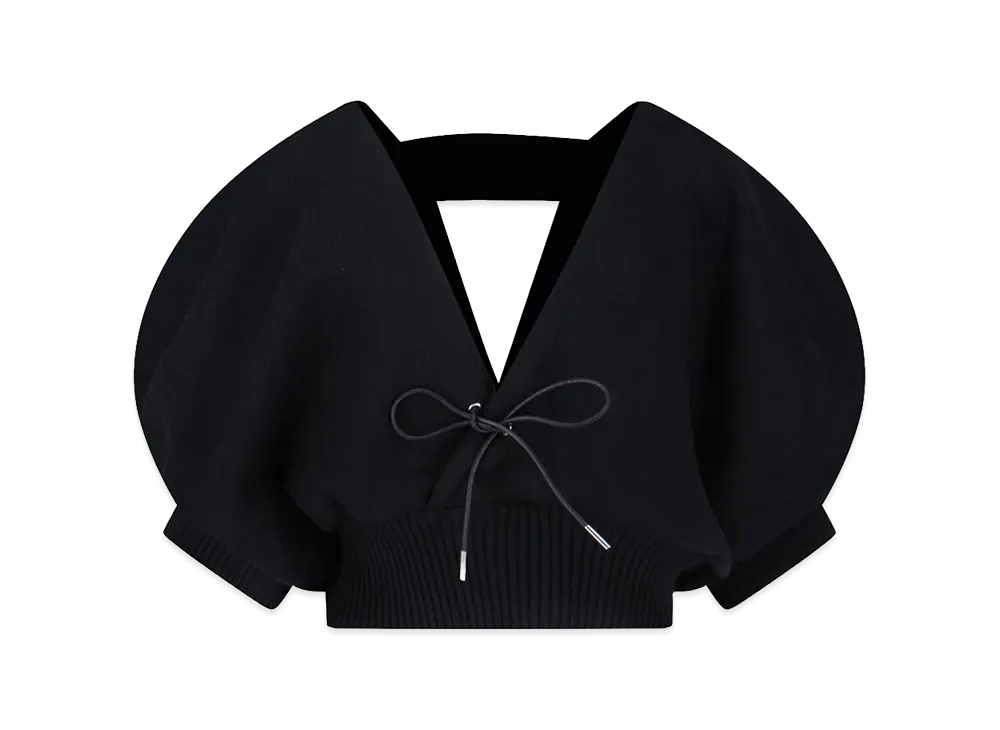 sacai Women's Bow Cardigan "Black"