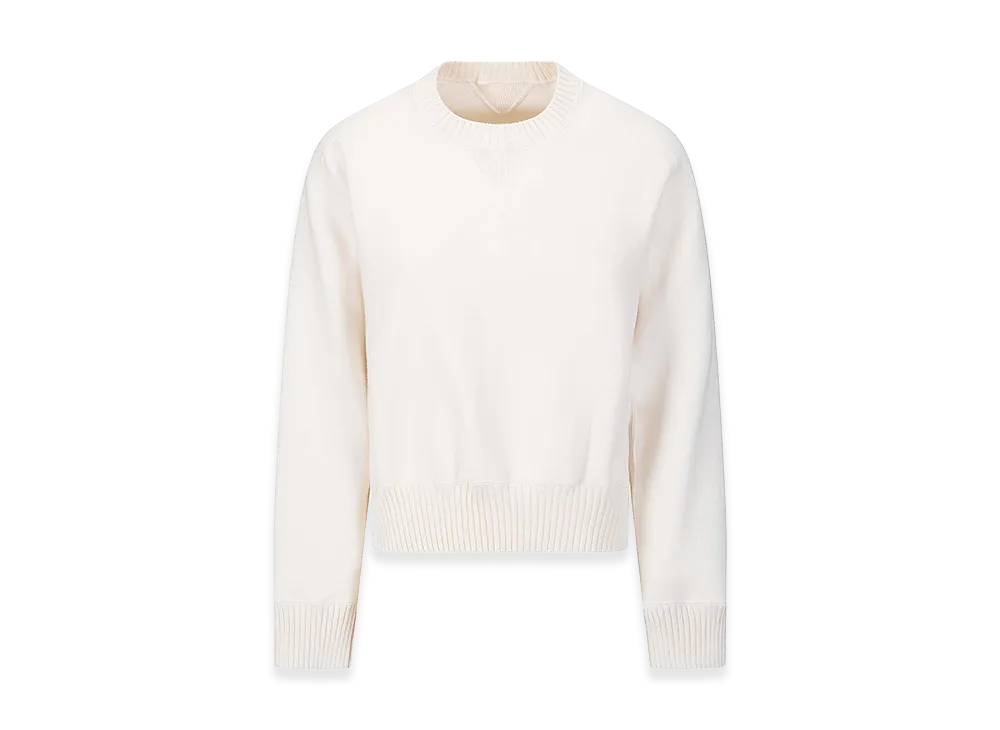 sacai Women's Cotton Cashmere Knit Pullover "Cream"