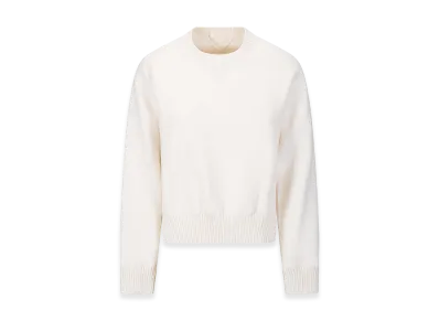 sacai Women's Cotton Cashmere Knit Pullover "Cream"