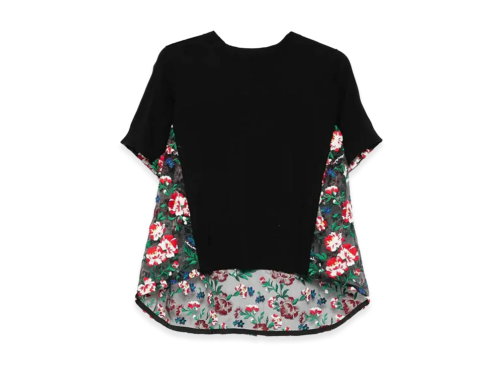 sacai Women's Floral Embroidery Pullover "Black"