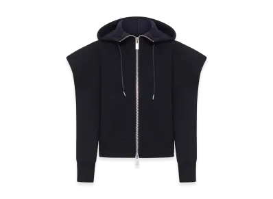 sacai Women's Cotton Blend Hoodie "Black"