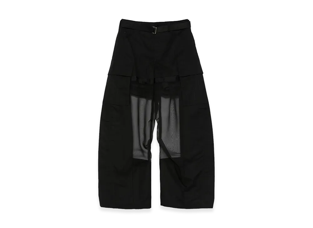 sacai Women's Cotton Coating Pants "Black"