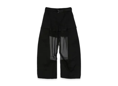 sacai Women's Cotton Coating Pants "Black"