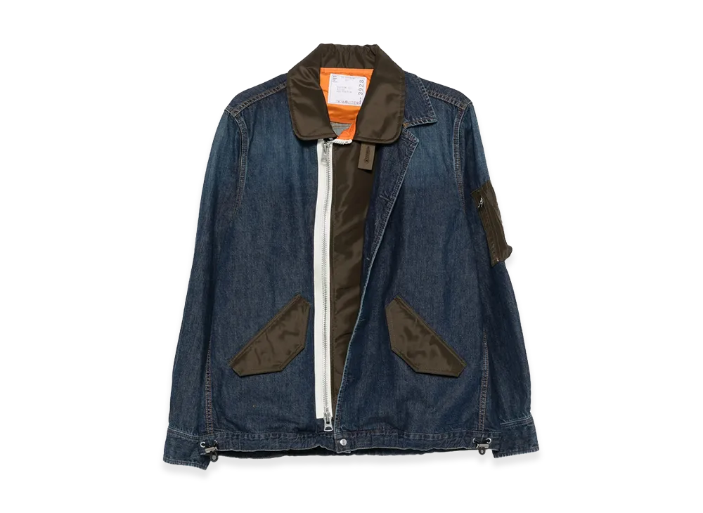 sacai Denim and Nylon Jacket "Blue"