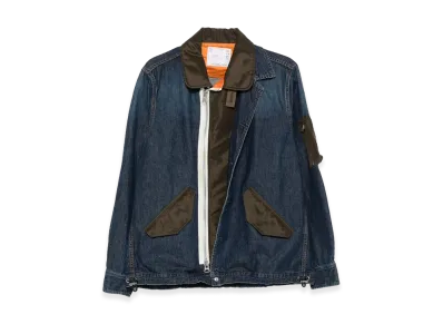 sacai Denim and Nylon Jacket "Blue"