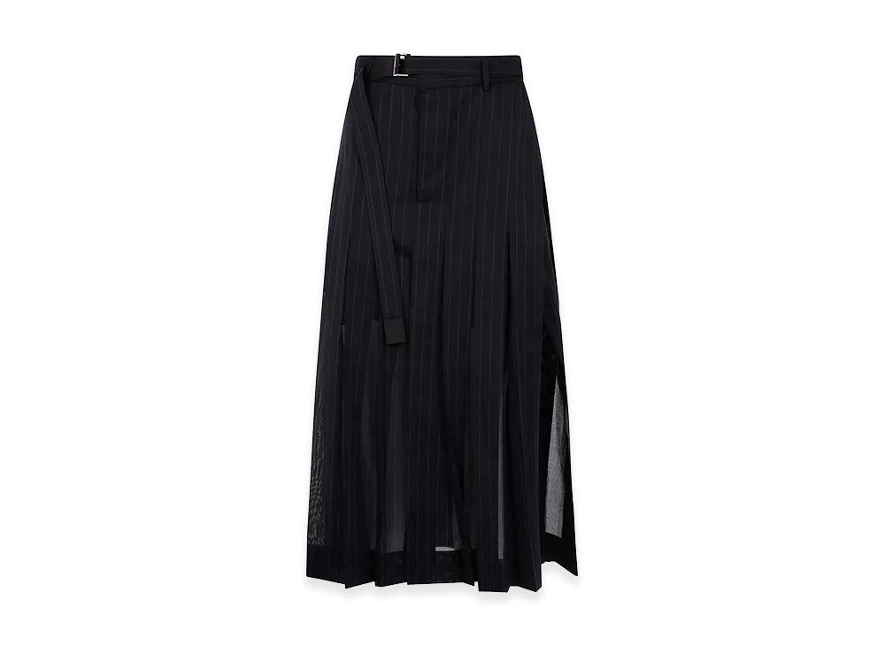 sacai Women's High Twist Voile Skirt "Black"