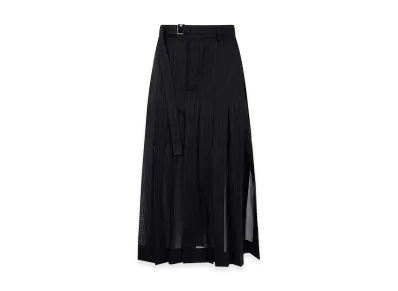 sacai Women's High Twist Voile Skirt "Black"