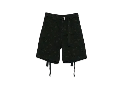sacai Overdyed Floral Print Shorts "Green"