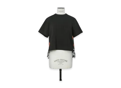 sacai x A.P.C. Women's Quilts T-Shirt "Orange Multi"