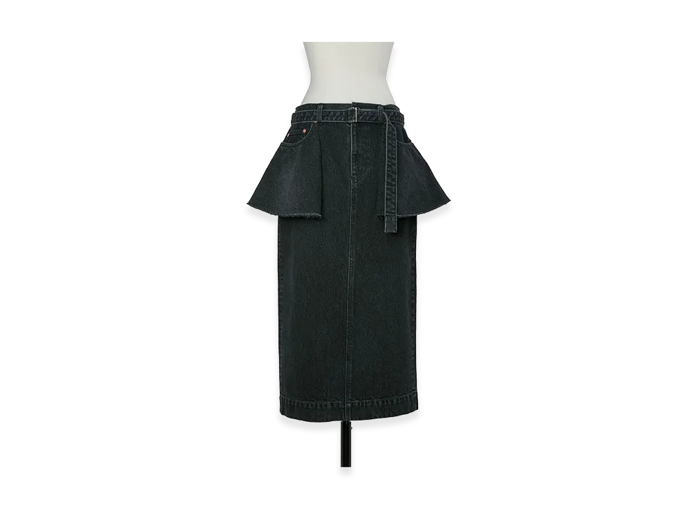 sacai Women's Denim Skirt "Black"