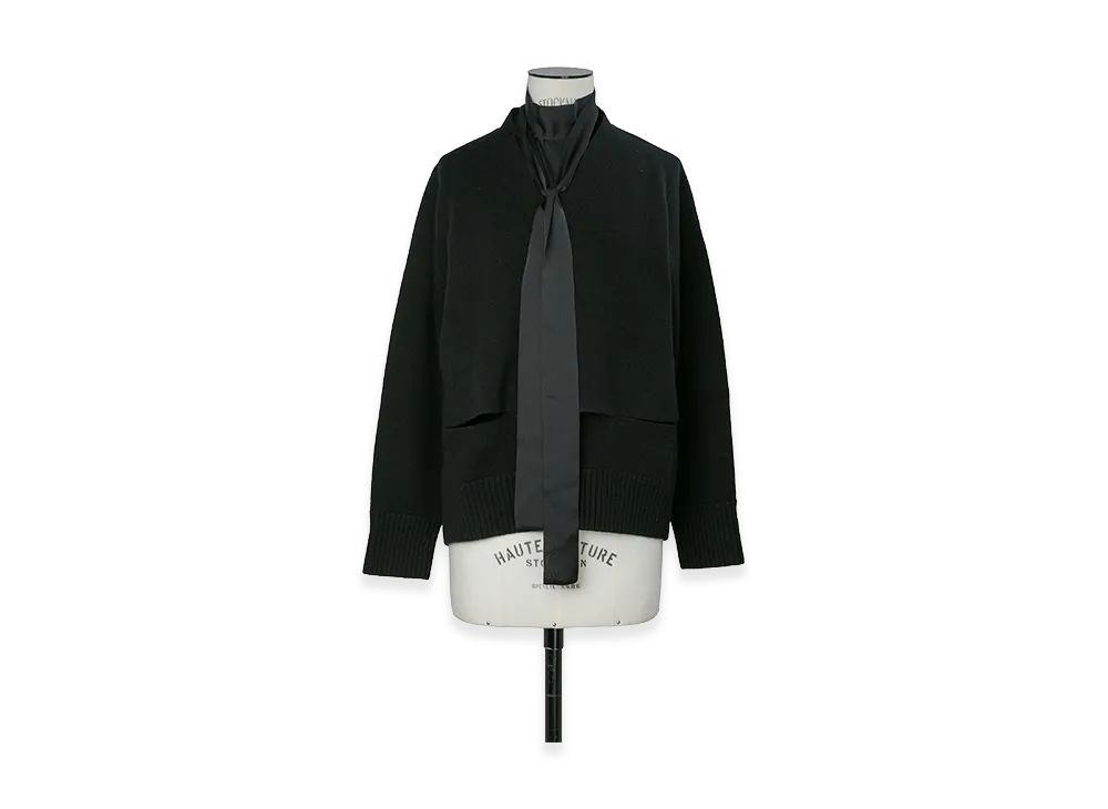 sacai Women's Wool Knit Cardigan "Black"