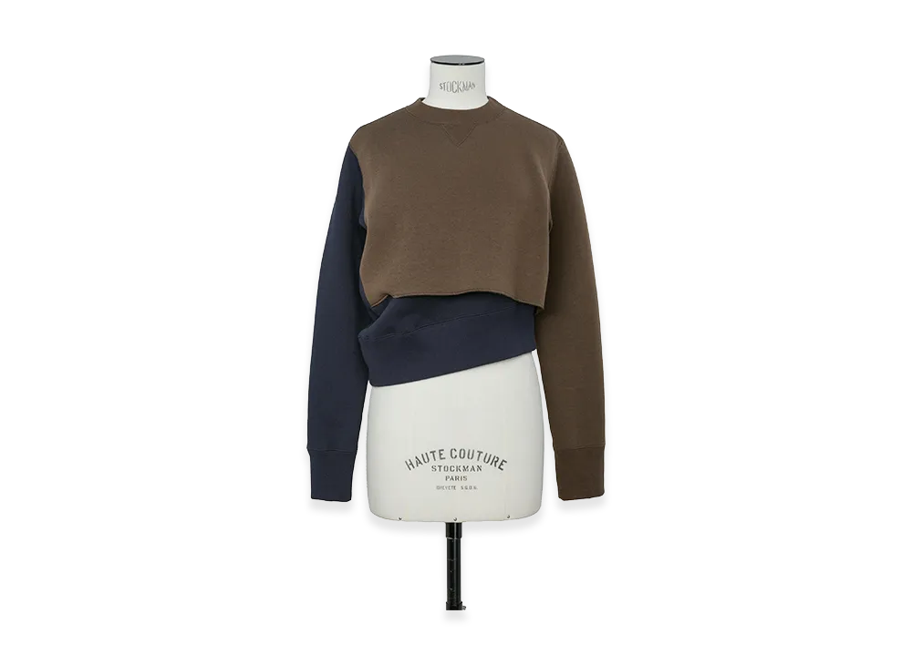 sacai Women's Sponge Sweat Pullover "Brown/Navy"