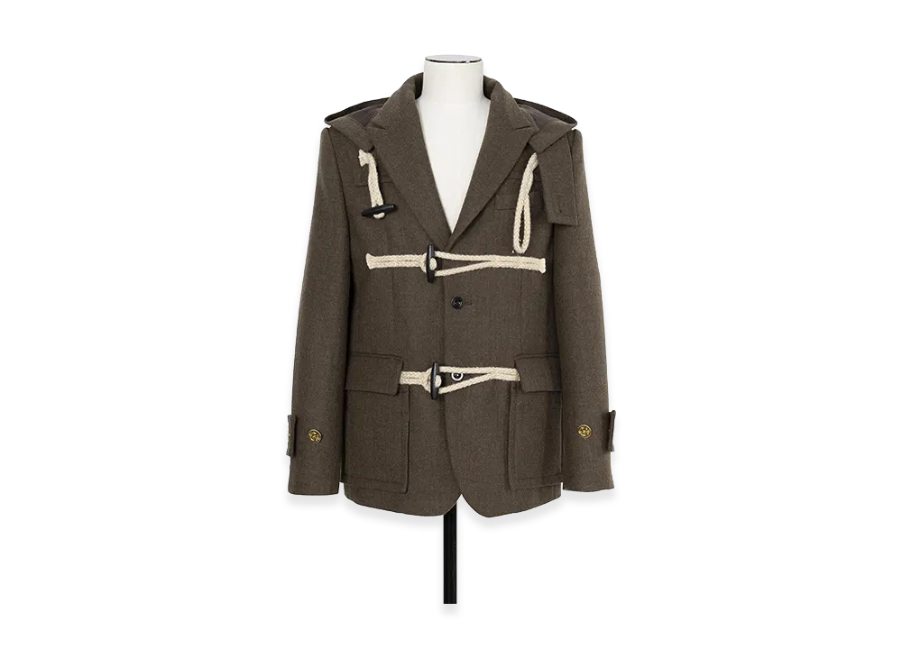 sacai Wool Melton Jacket "Brown"