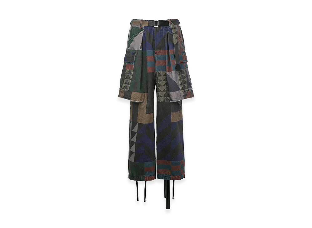 sacai x A.P.C. Quilts Pants "Black Multi"