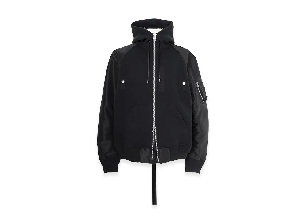 sacai Sponge Sweat Hoodie "Black"