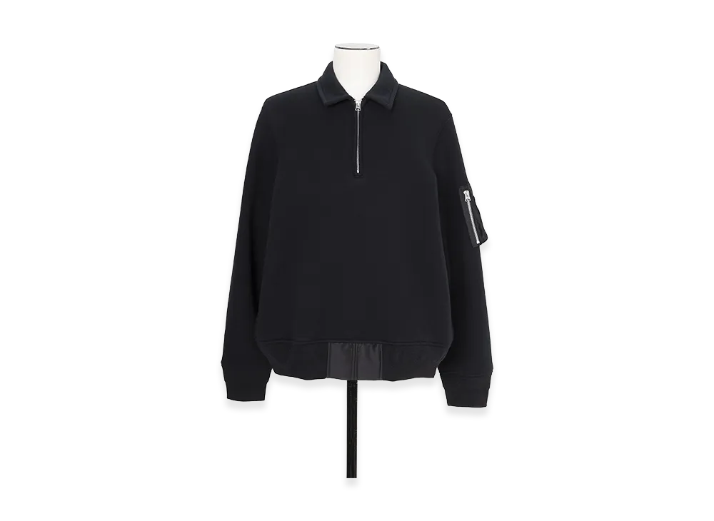 sacai Sponge Sweat Polo Shirt "Black"