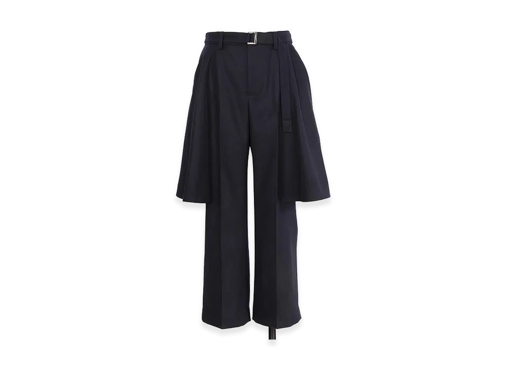 sacai Wool Flannel Pants "Navy"