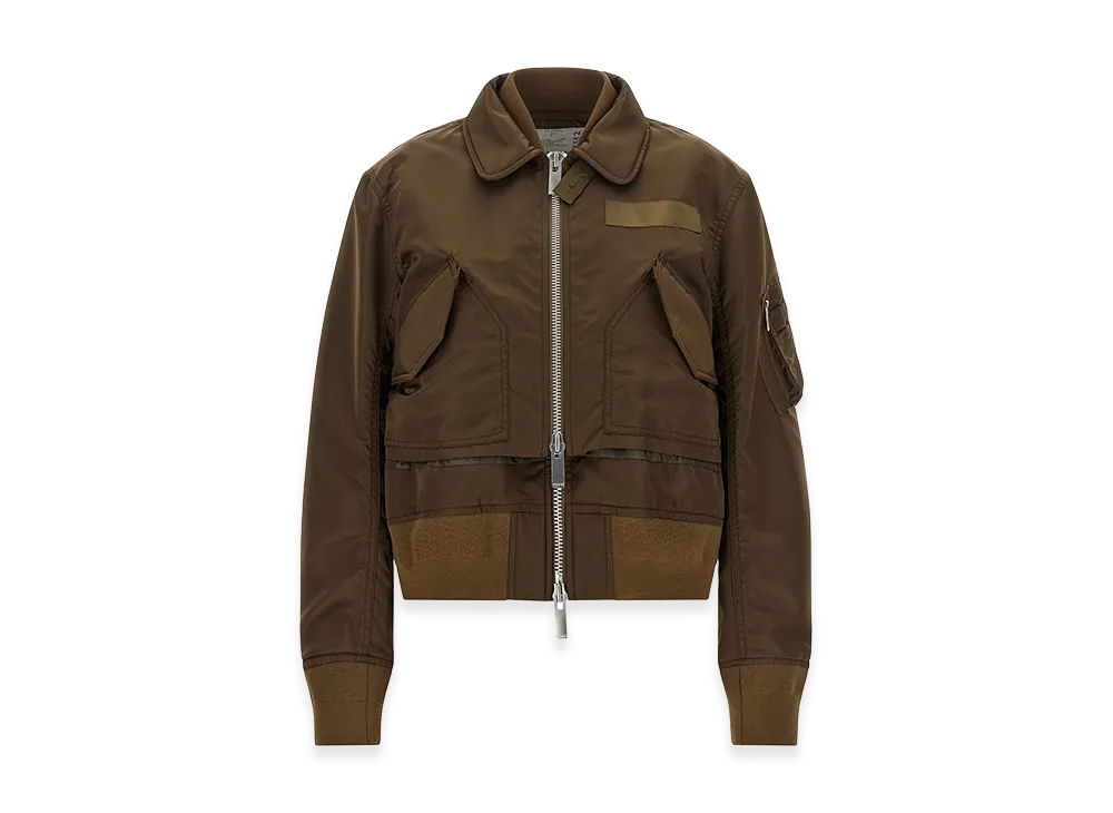 sacai Women's Double Layer Blouson "Brown"