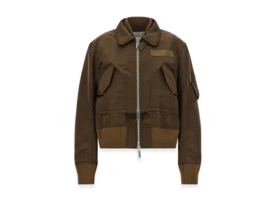 sacai Women's Double Layer Blouson "Brown"