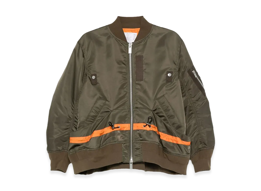 sacai Women's Drawstring Bomber Jacket "Green"