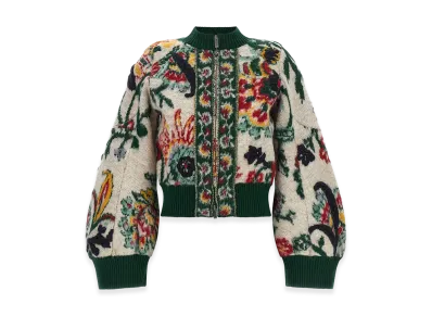 sacai Women's Floral Jacquard Blouson "White"
