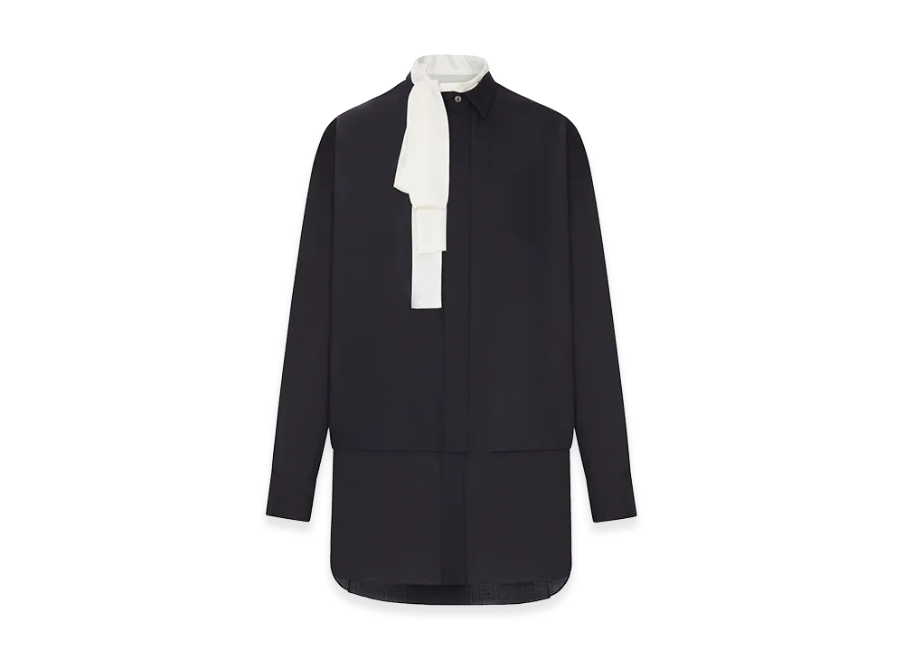 sacai Women's Shirt Dress With Integrated Scarf "Black"