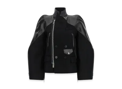 sacai Women's Melton Wool Jacket "Black"