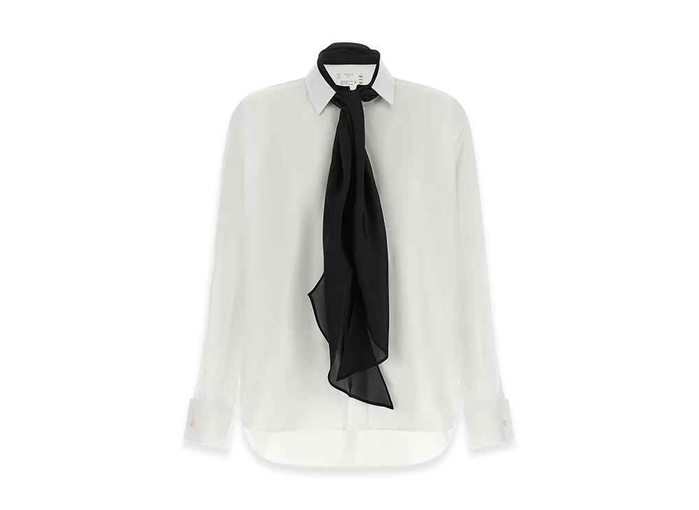 sacai Women's Scarf Shirt "White"
