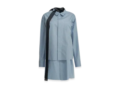 sacai Women's Short Shirtdress "Blue"