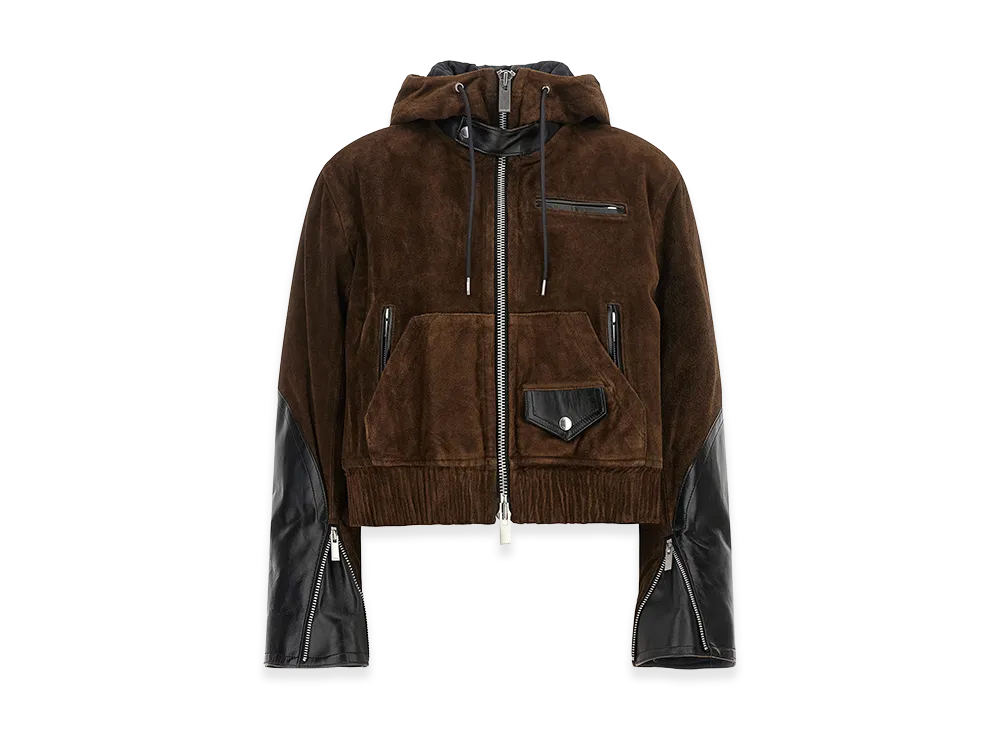 sacai Women's Suede Jacket "Brown"