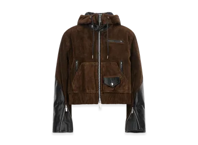sacai Women's Suede Jacket "Brown"