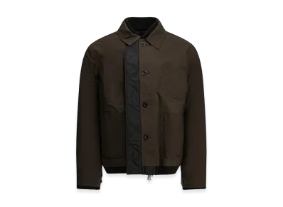 sacai Nylon Twill x Ripstop Reversible Quilted Jacket "Brown/Black"