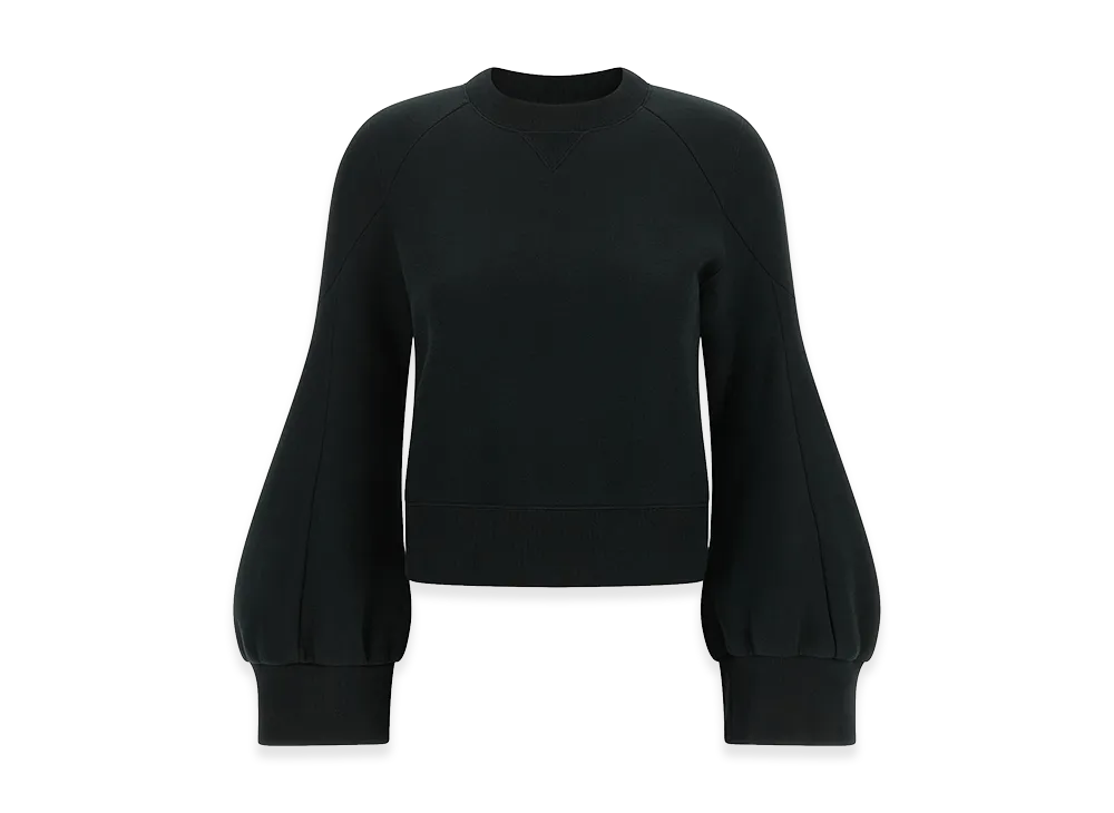 sacai Women's Balloon Sleeve Sweatshirt "Black"