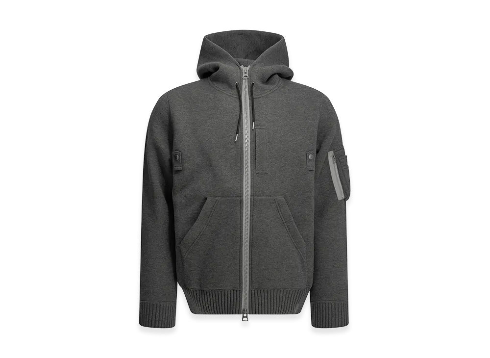 sacai Zip-Up Hoodie "Gray"