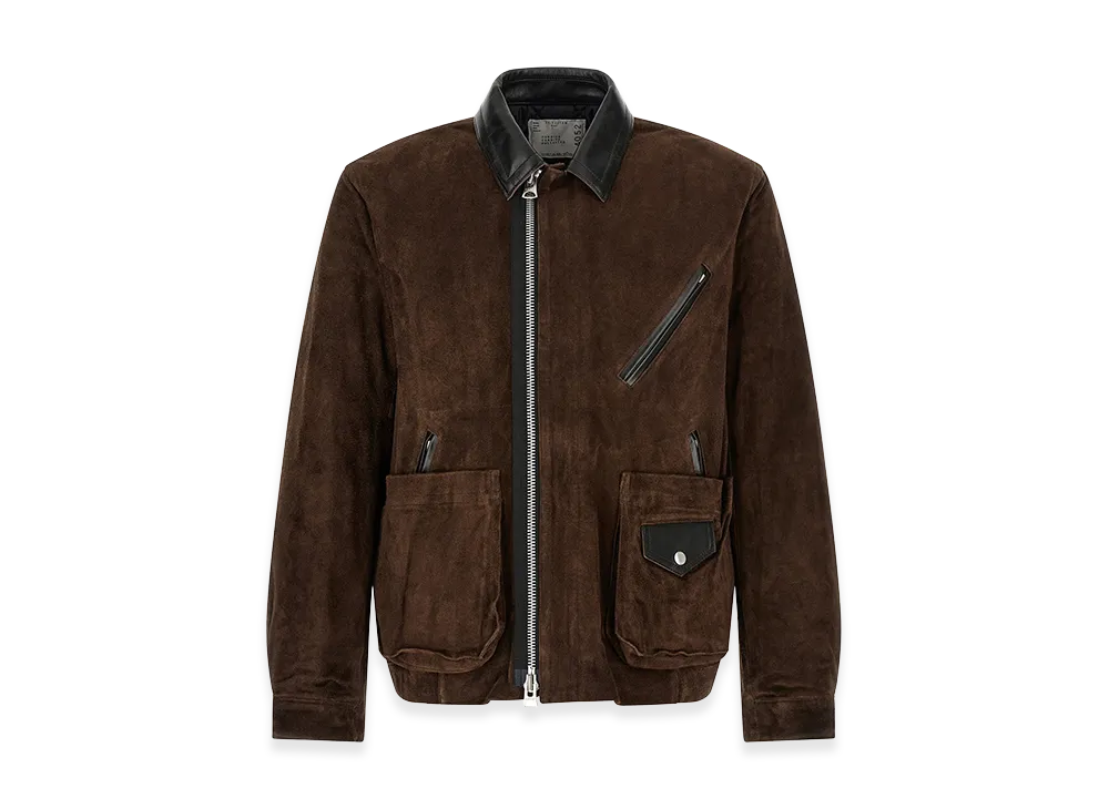 sacai Suede Blouson "Brown"