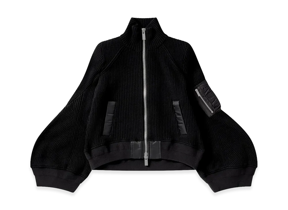 sacai Women's Knit Blouson "Black"