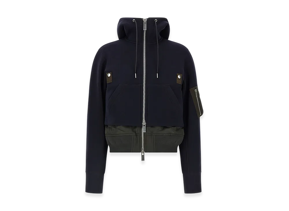 sacai Women's sponge Bomber Jacket "Navy/Khaki"